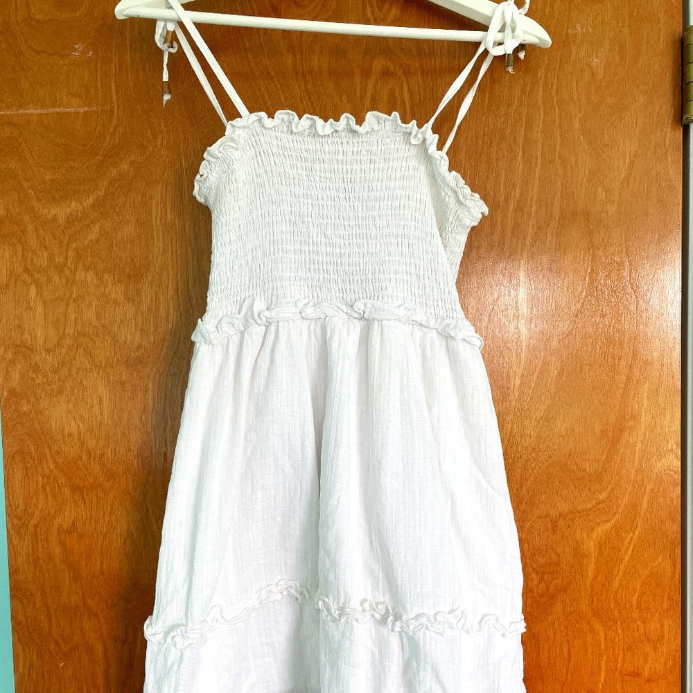 White Summer Linen Dress